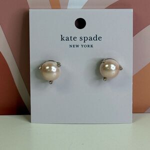 NWT Kate Spade Rise & Shine Blush & Rose Gold Stud Earrings